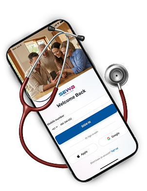 SEWB healthcare mobile app